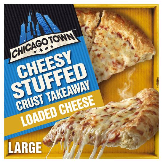 Frozen Chicago Town Takeaway Stuffed Crust Cheese Pizza 630g