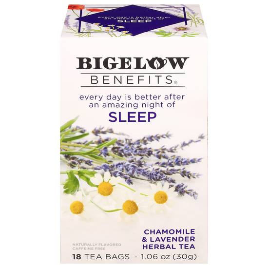 Bigelow Benefits Chamomile & Lavender Herbal Tea (18 ct, 1.06 oz)