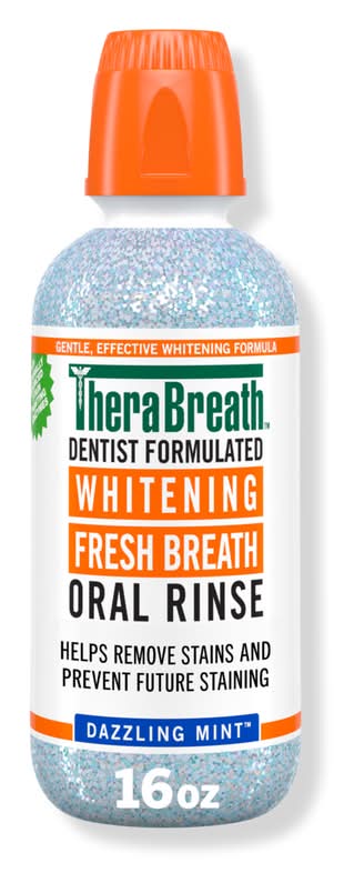 TheraBreath Whitening Fresh Breath Oral Rinse Dazzling Mint 16.0 oz