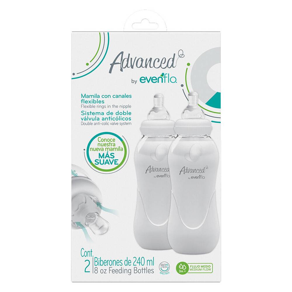 Evenflo biberón advanced (set 2 piezas)