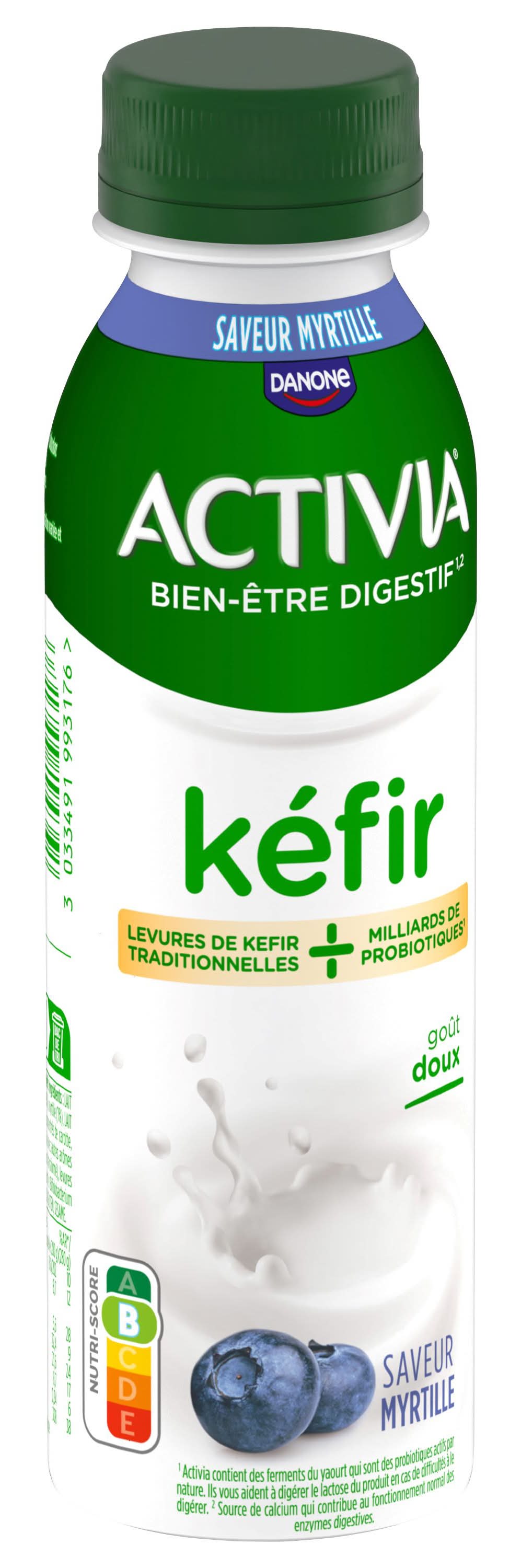Activia - Yaourt à boire au kéfir goût doux, myrtille (280g)