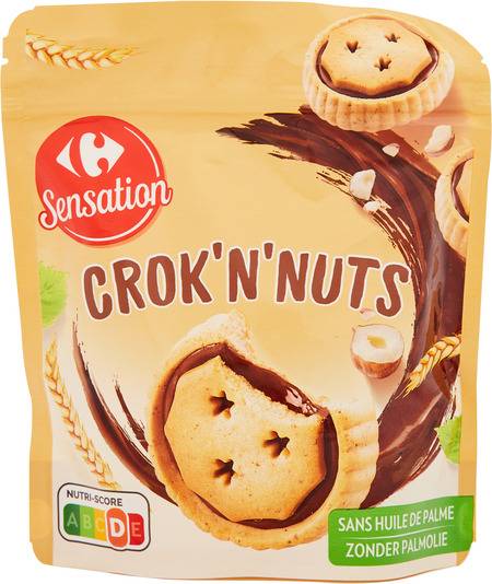 Carrefour Sensation - Biscuits pâte de noisette crok'nut's