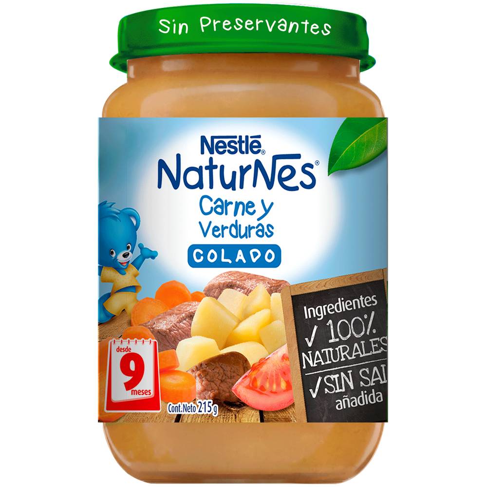 Nestlé colado naturnes carne con verduras