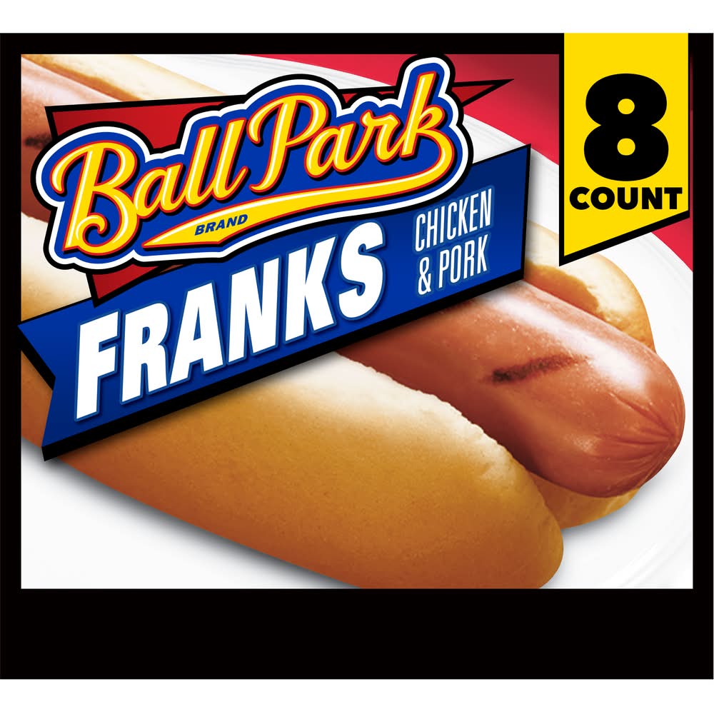Ball Park Franks Chicken & Pork Hot Dogs (15 oz, 8 ct)