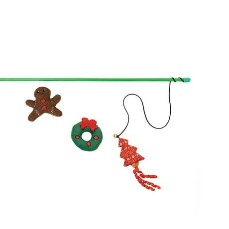 One Paw Interactive and Stress Relief Gingerbread Cat Toy (3 ct)