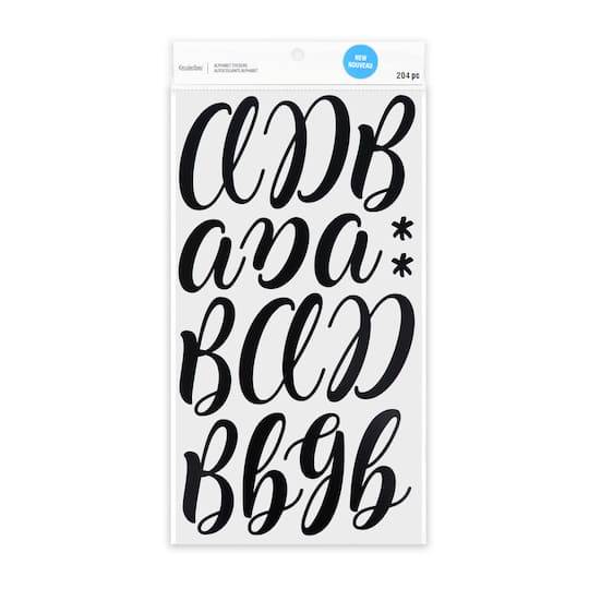 Black Hand Letter Alphabet Stickers By Recollections