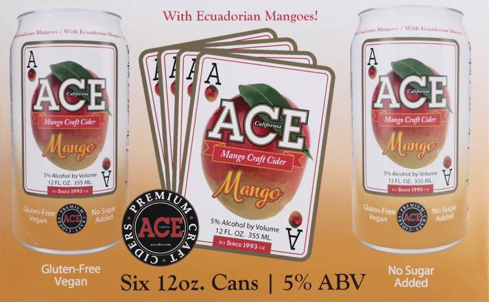 Ace Mango Cider (6 ct, 12 fl oz)