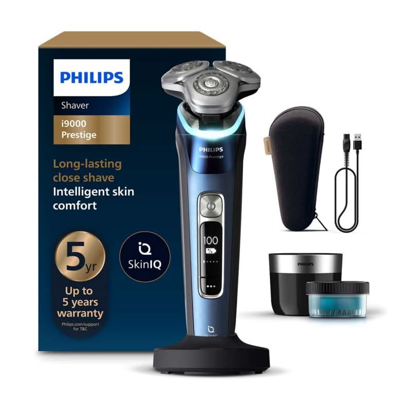 Philips Shaver I9000 Prestige, Wet & Dry Electric Shaver With Skin Iq, Lift & Cut, 360 Precision Razor Blades, Xp9201/30