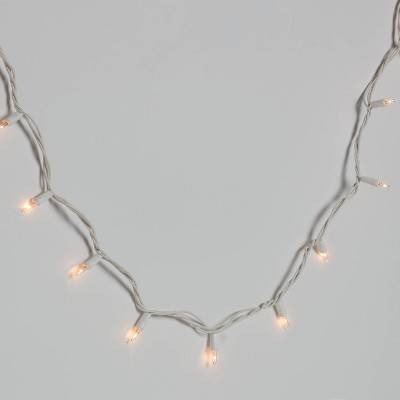 100ct Incandescent Heavy Duty Christmas Indoor Outdoor Mini String Lights Clear with White Wire - Wondershop™