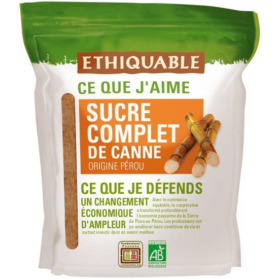 Ethiquable sucre complet de canne perou bio