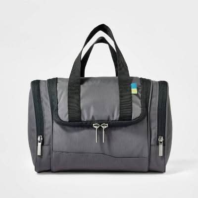 Open Story Portable Hanging Toiletry Bag, Gray