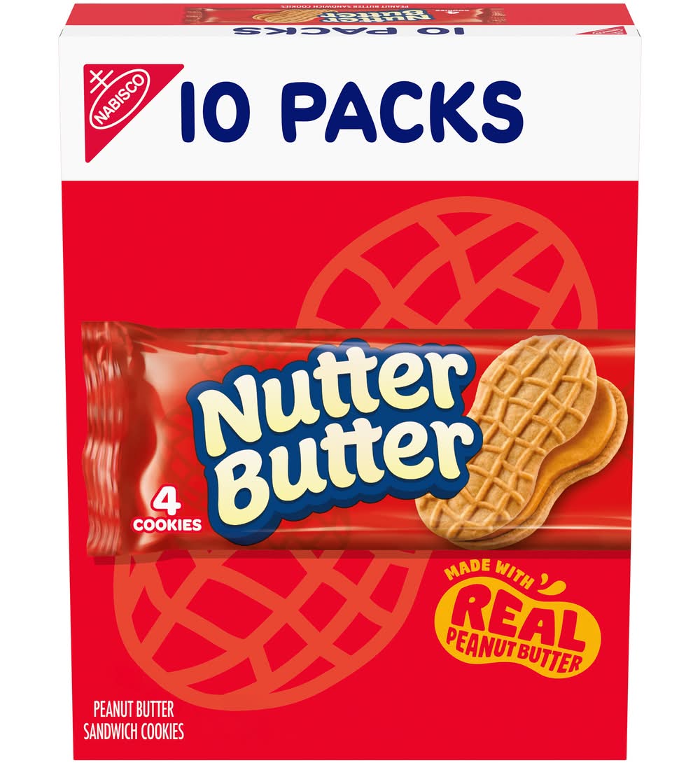 Nutter Butter Sandwich Cookies, Peanut Butter (10 x 1.9 oz)