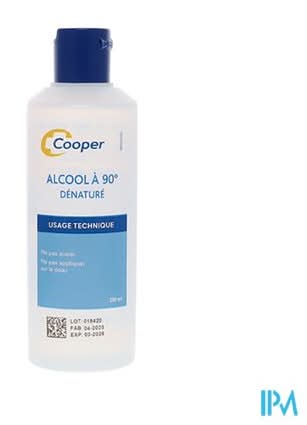 Cooper - Alcool à 90° dénaturé (250ml)