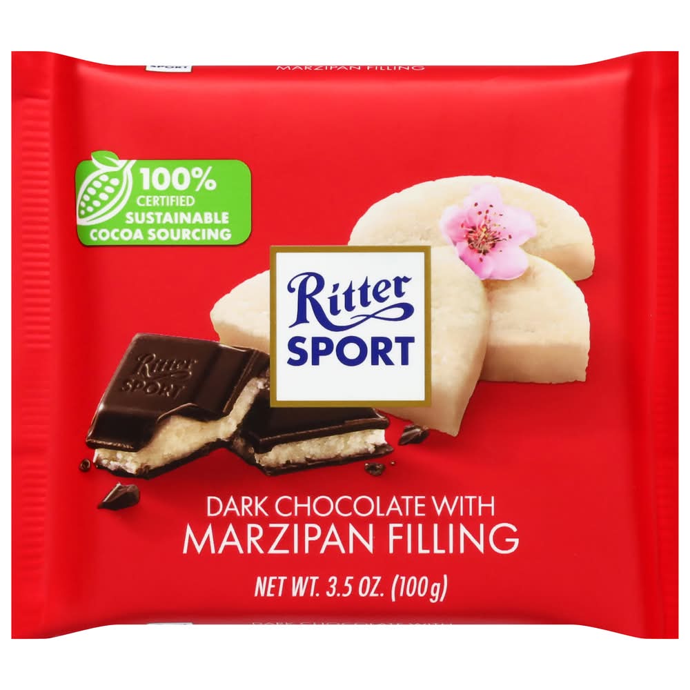 Ritter Sport Dark Chocolate With Marzipan (3.5 oz)