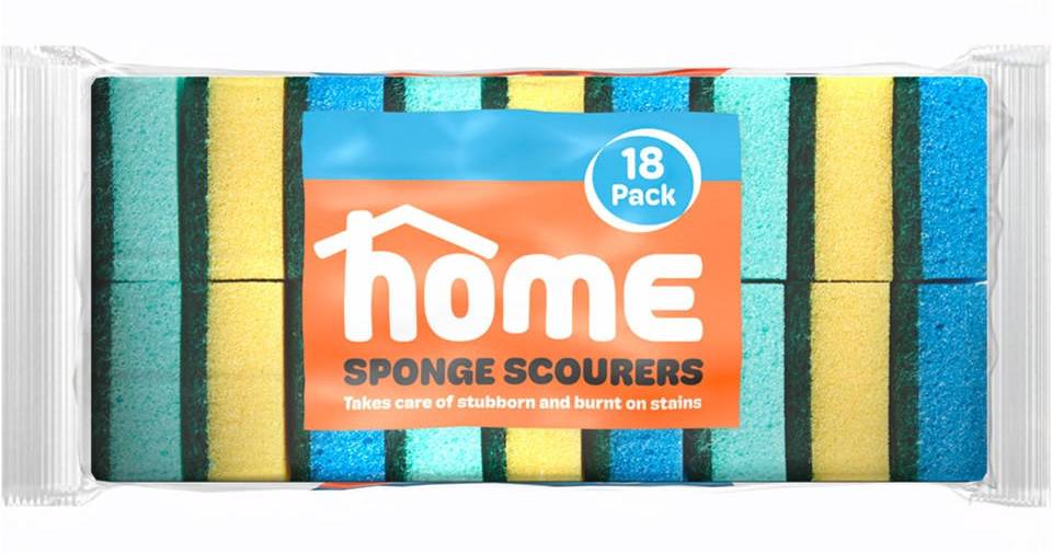 Home Pack Sponge Scourers (18 pack)