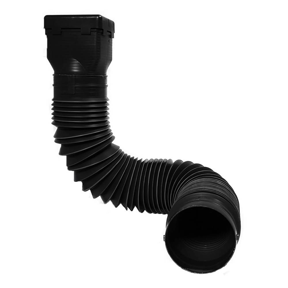 Spectra Universal Ground Spout Extension Black Polymer 24-in Black Downspout Extension | GRNDSPTBK