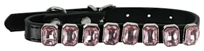 Rhinestone Dog Collar Extra Small/Small Pink Gems