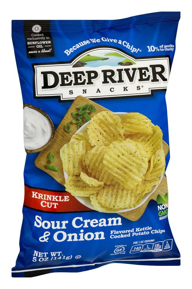 Deep River Snacks Sour Cream & Onion Krinkle Cut Potato Chips