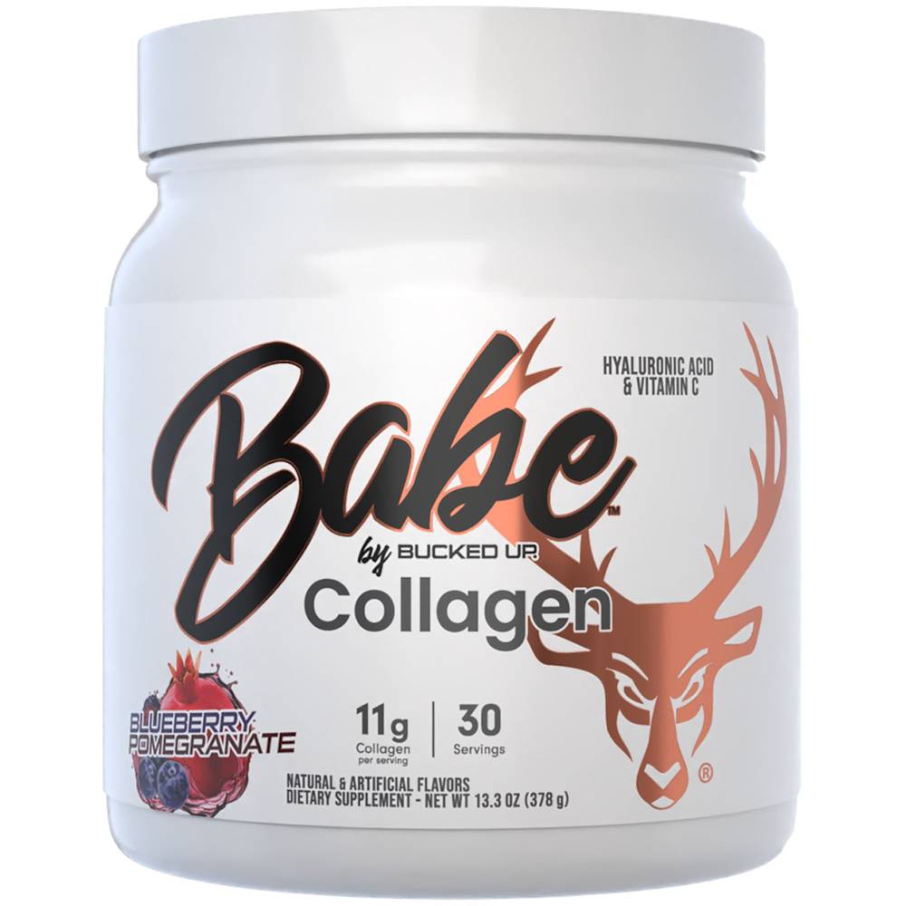 Babe Collagen Powder - Supports Hair, Skin, Nails & Joints - Blueberry Pomegranate (30 Servings)