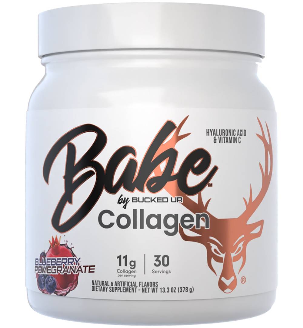 Babe Collagen Powder - Supports Hair, Skin, Nails & Joints - Blueberry Pomegranate (30 Servings)