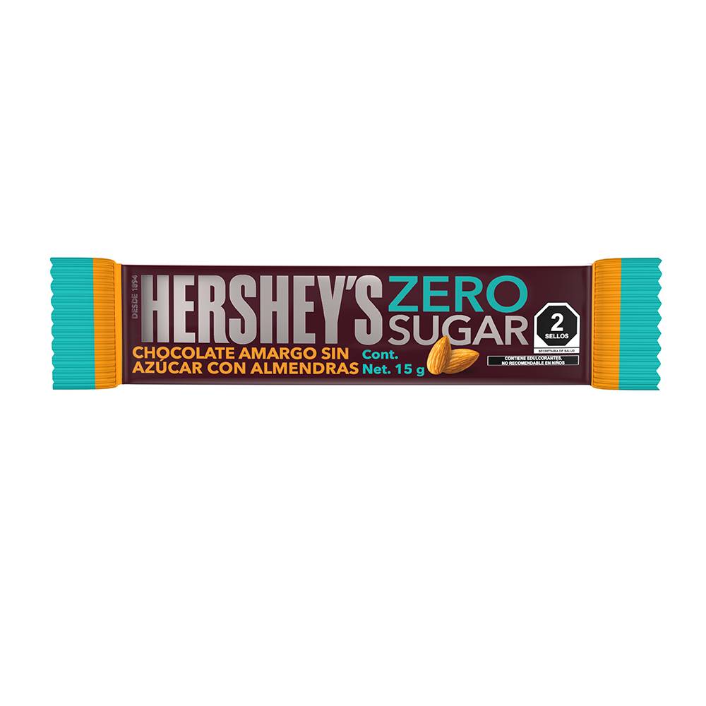 Hershey's chocolate amargo zero con almendras