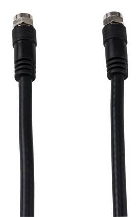 onn. Indoor/Outdoor Coaxial Cable, 6 Ft./1.8 m, Black
