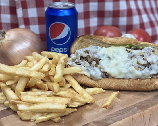 Steak and Cheese Fries Soda  Combo