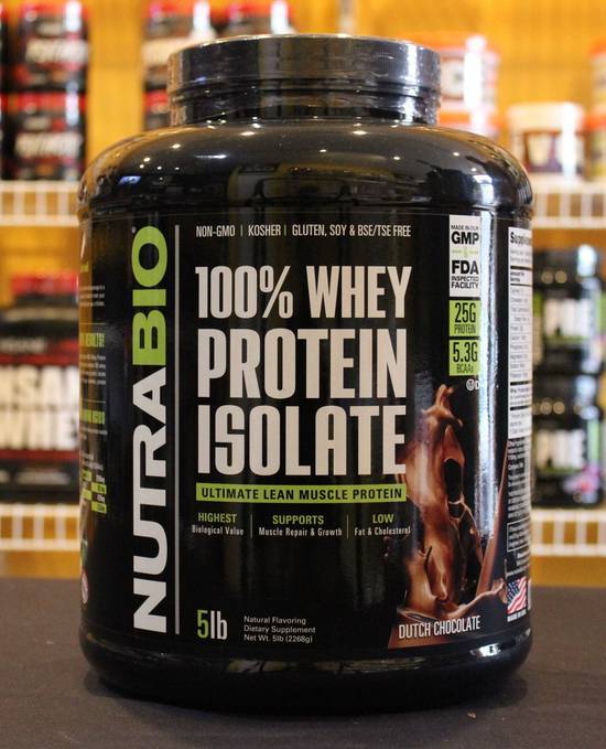 Nutrabio 100% Whey Protein Isolate Alpine Vanilla (5 lbs)