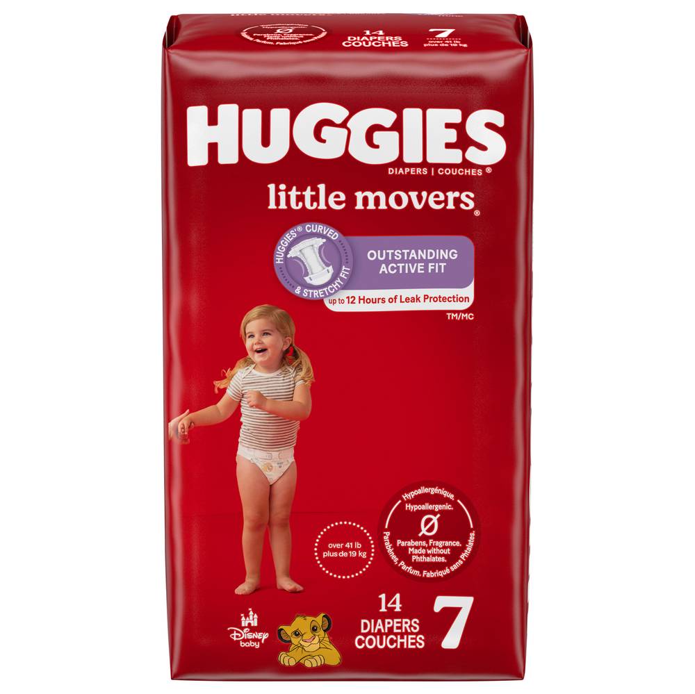 Huggies Little Movers Disney Baby Diapers, Size 7 (14 ct)