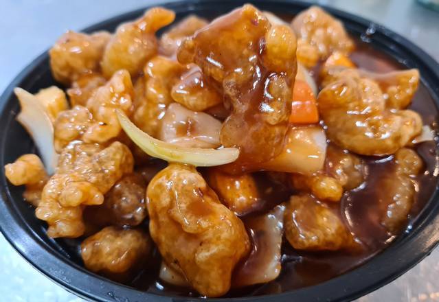 Sweet And Sour Pork With Rice