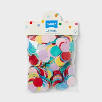Spritz Birthday Party Rainbow Dots Confetti (2 oz)