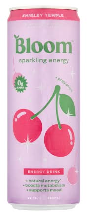 Bloom Sparkling Energy Drink, Shirley Temple (355 ml)