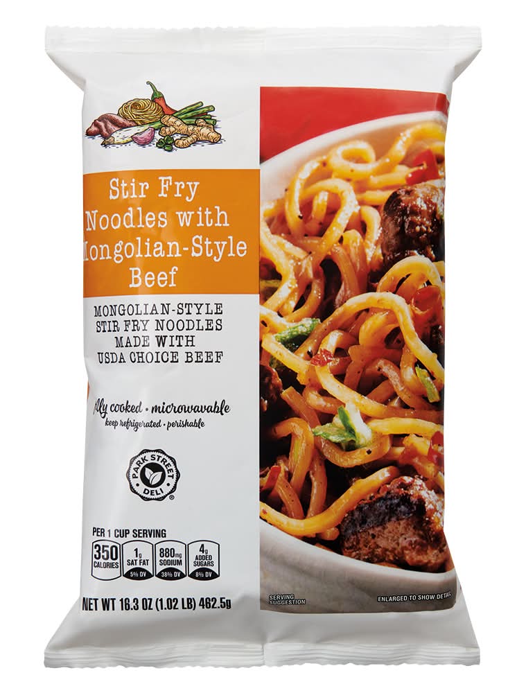 Park Street Deli Stir Fry Noodles Meal Kit, Mongolian-Style Beef (16.3 oz)