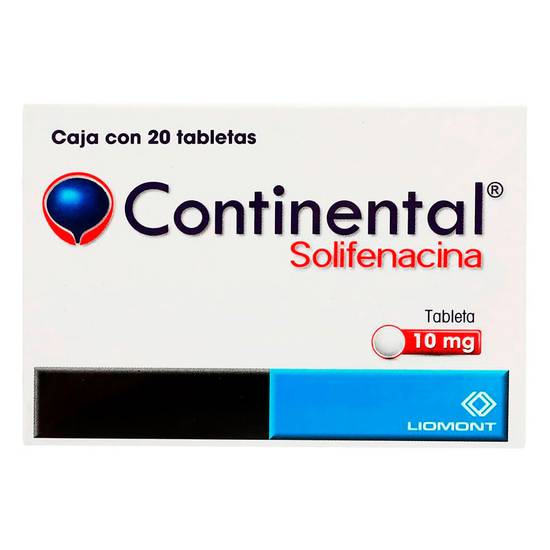 Liomont continental solifenacina tabletas 10 mg (20 piezas)