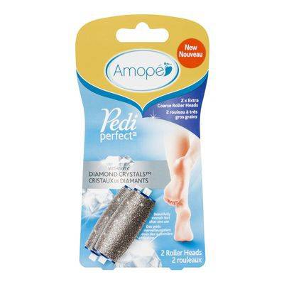 Amopé Pedi Perfect Roller Heads With Diamond Crystals, Pedi Perfect