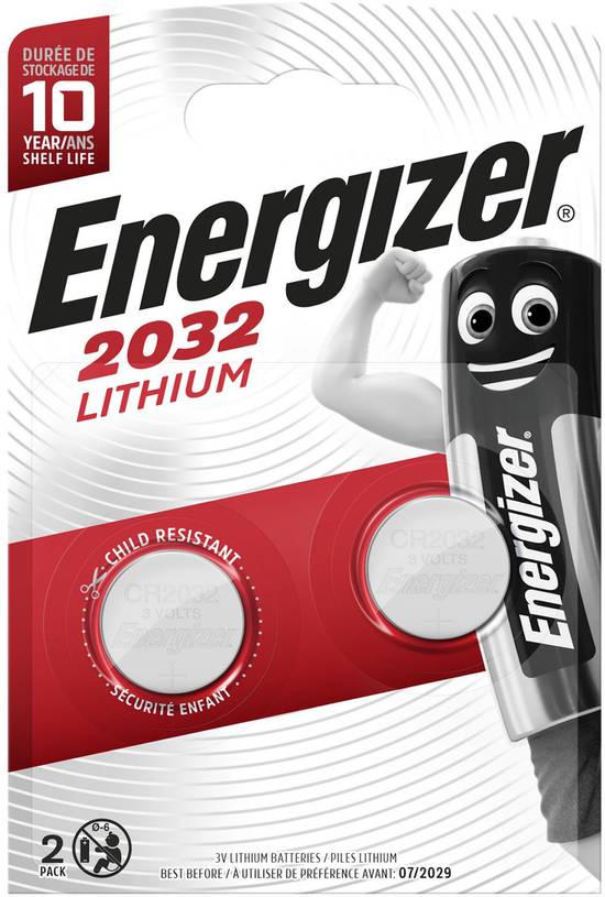 Energizer - Piles bouton lithium (2 pièces)