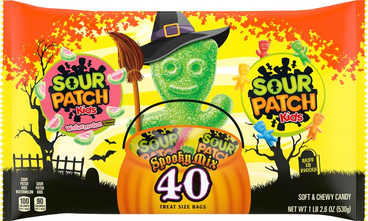 Sour Patch Kids Spooky Mix Soft & Chewy Candy Bags (40 ct)