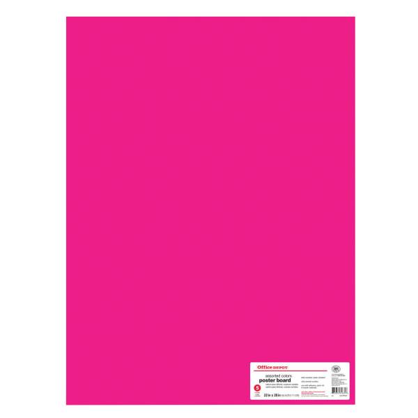 Office Depot Assorted Colors 22" X 28" Poster Board (5 ct)