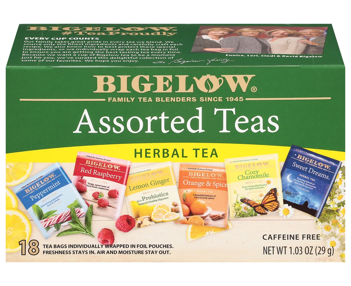 Bigelow Assorted Herbal Teas Variety pack Box (1.1 oz)