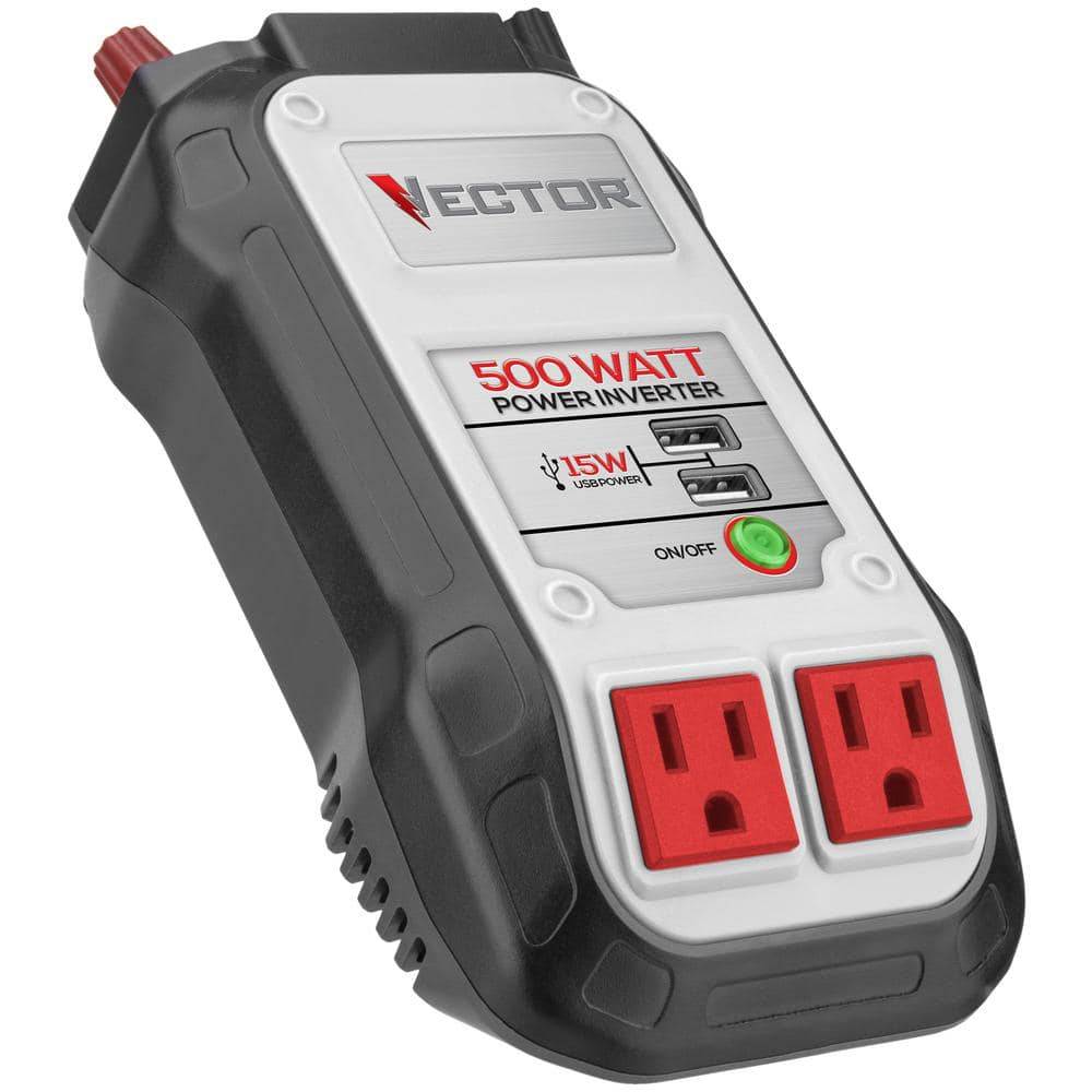 Vector 500 Watt Power Inverter Dual Power Inverter Two Usb Charging Ports