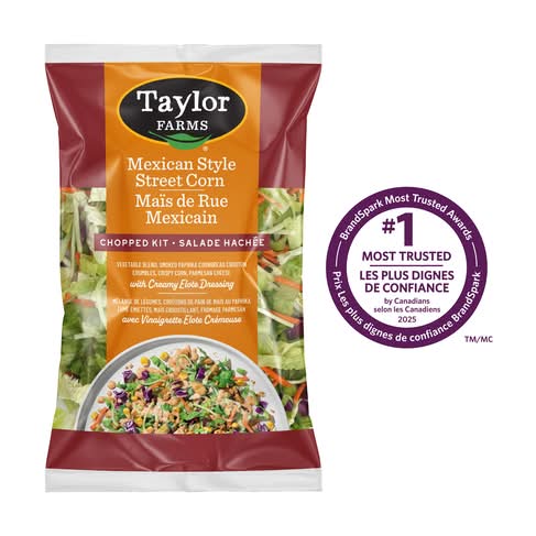 Taylor farms kit de salade de maïs haché de style mexicain - taylor farms mexican style street corn chopped salad kit (329 g)