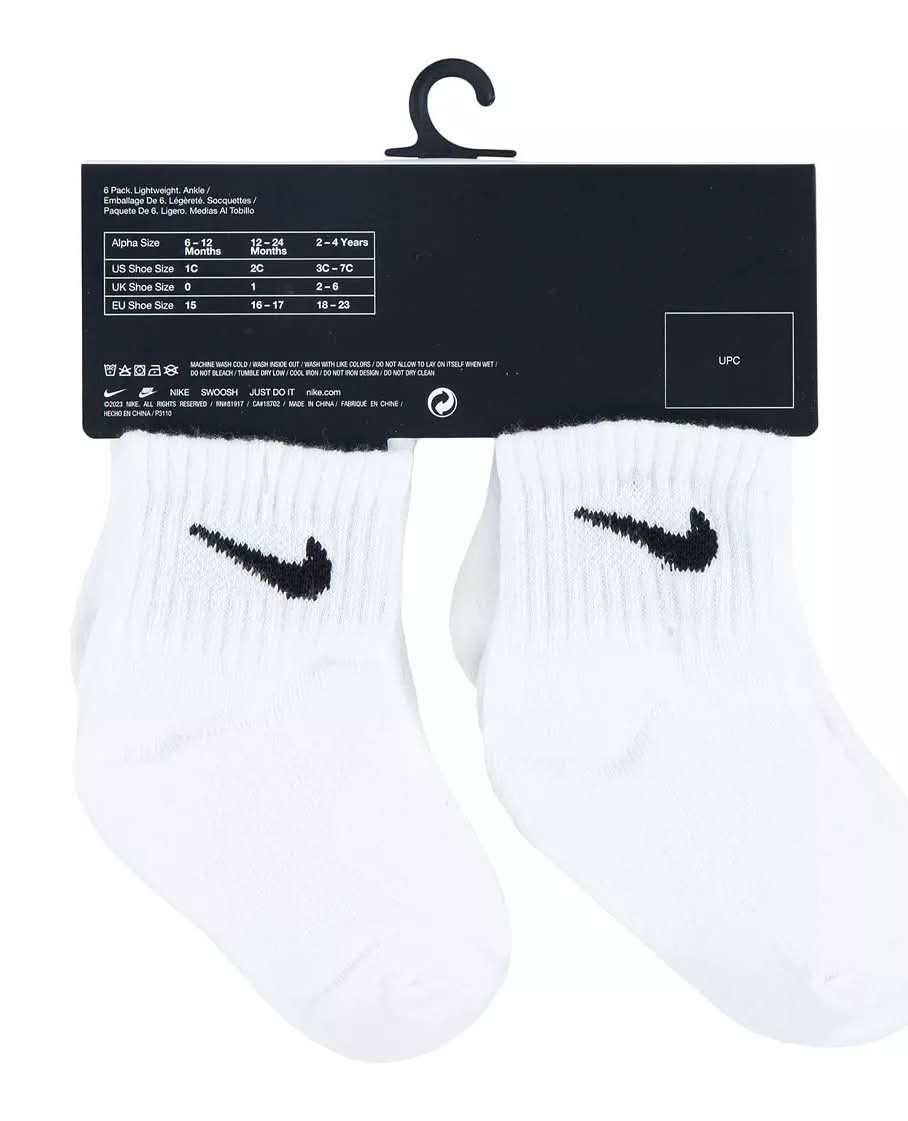 quarter length white nike socks