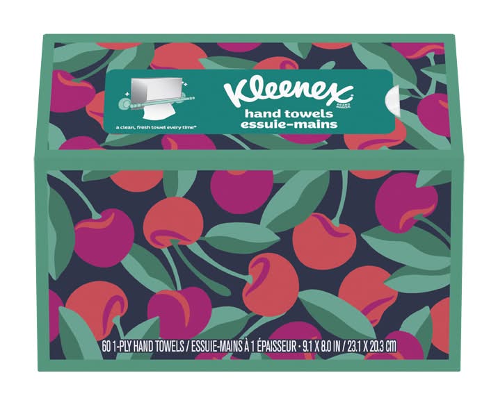 Kleenex essuie mains jetables (60 unités) (9.1 x 8.0in - 23.1 x 20.3cm)
