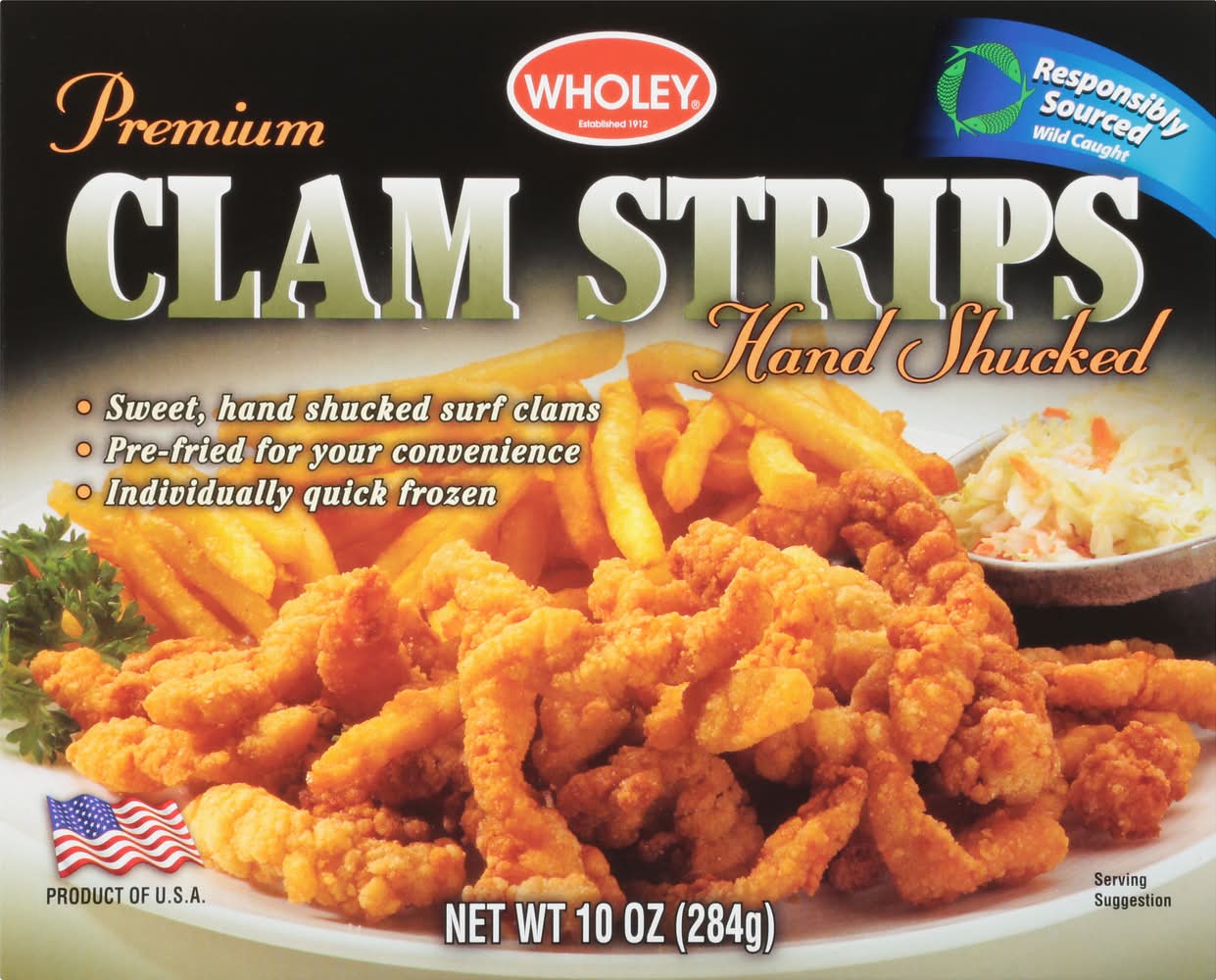Wholey Premium Hand Shucked Premium Clam Strips (10 oz)