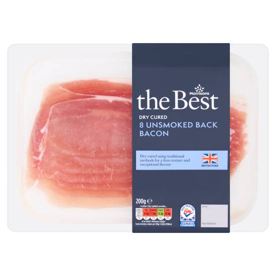 Morrisons the Best Dry Cured Unsmoked Back Bacon
