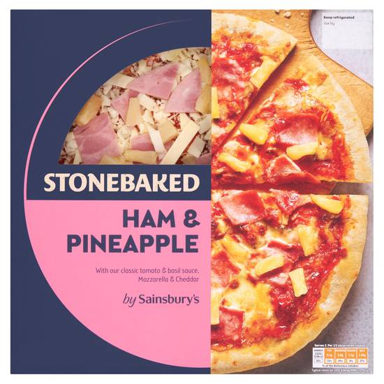 Sainsbury's Stonebaked Ham & Pineapple Hand Stretched Pizza 295g