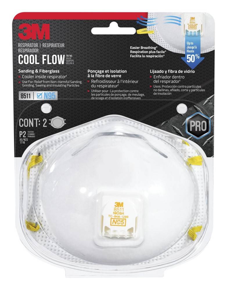 3M Pro Cool Flow Valve Respirator N95 8511 (20 g)
