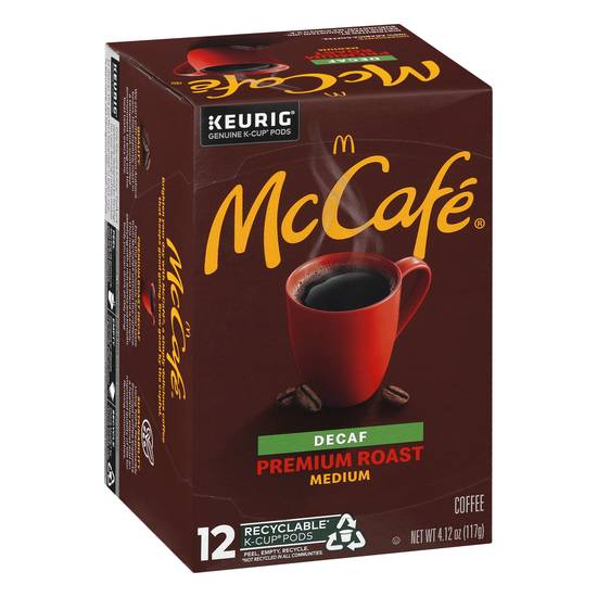 Mccafé Keurig Decaf Premium Roast Coffee K-Cup Pods (12 ct, 4.12 oz)