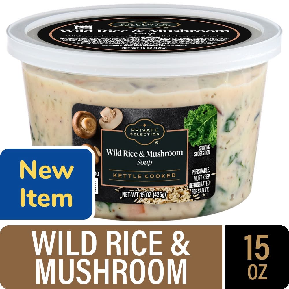Private Selection Kettle Cooked Wild Rice & Mushroom Soup (15 oz)