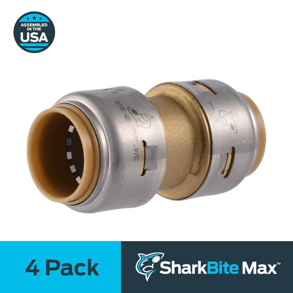 SharkBite Max 3/4-in Push-to-Connect Coupling (4-Pack) | UR016Z4